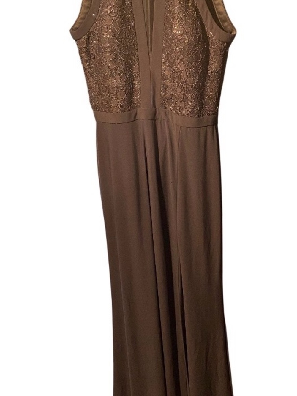 Morgan & Co. Charcoal Gray Long Evening Formal Gown Dress Size 1/2